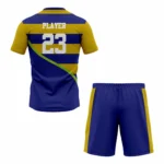 Custom Blue Yellow gray Sublimation volleyball Uniform - Image 2
