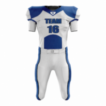 Custom white blue Authentic Football Uniform (with Integrated Pads)