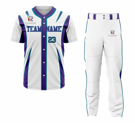 Custom Navy Blue- White Green Authentic Baseball Uniform