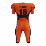 Custom Orange Navy Authentic Football Uniform (with Integrated Pads) - Image 2