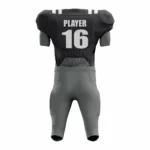 Custom Grey Black Authentic Football Uniform (with Integrated Pads) - Image 2