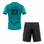 Custom Black Cyan Sublimation volleyball Uniform - Image 2