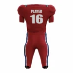 Custom Maroon Black white Authentic Football Uniform (with Integrated Pads) - Image 2
