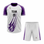 Custom white violet Sublimation Soccer Uniform