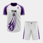 Custom white violet Sublimation Soccer Uniform
