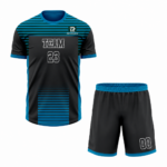 Custom Black blue Sublimation Tennis Uniform