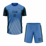 Custom Blue Gray Sublimation Tennis Uniform
