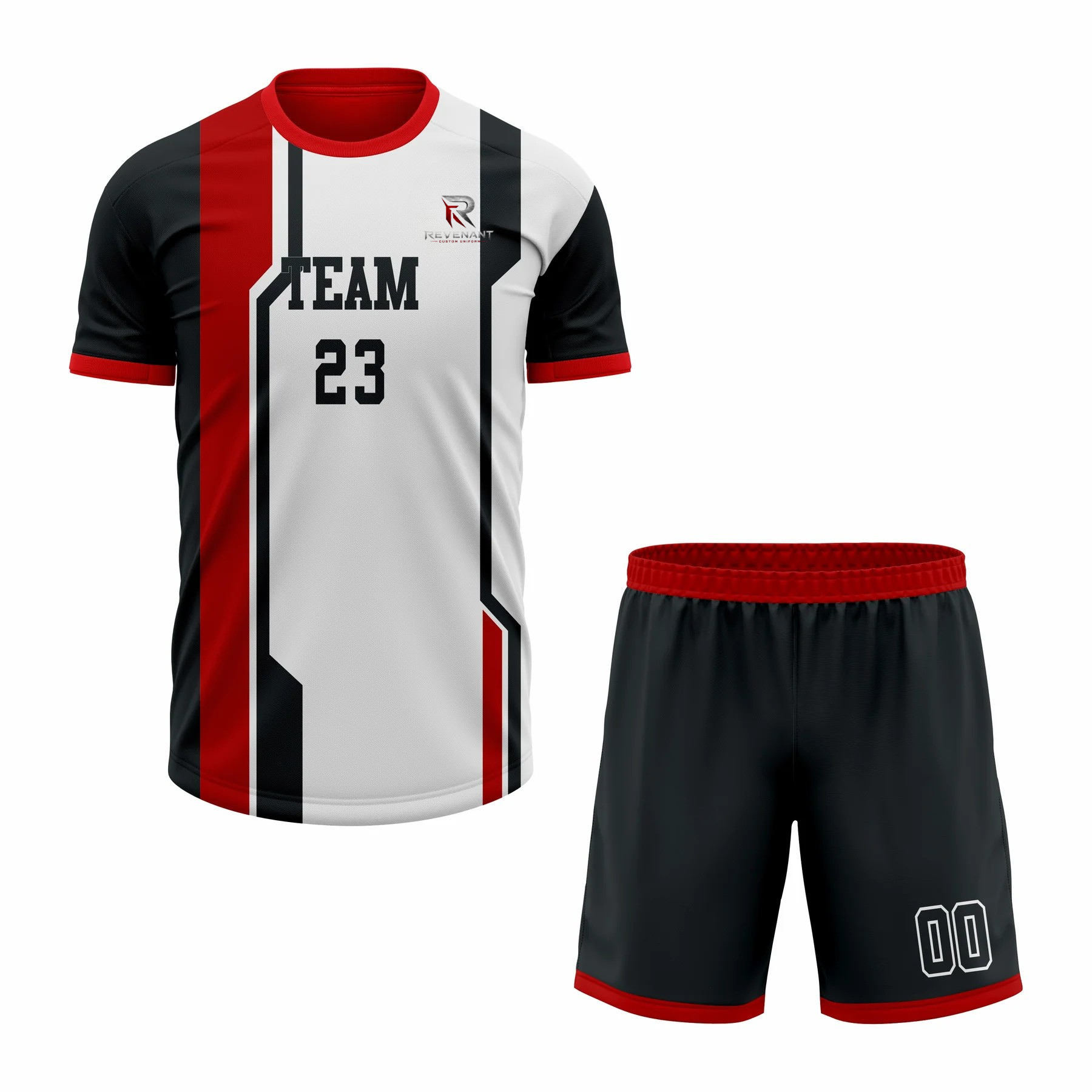 95 Custom Red Black white Sublimation Tennis Uniform - Image 1