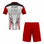 Custom Red white Gray Sublimation Soccer Uniform - Image 2