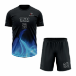 Custom Black blue white Sublimation Tennis Uniform