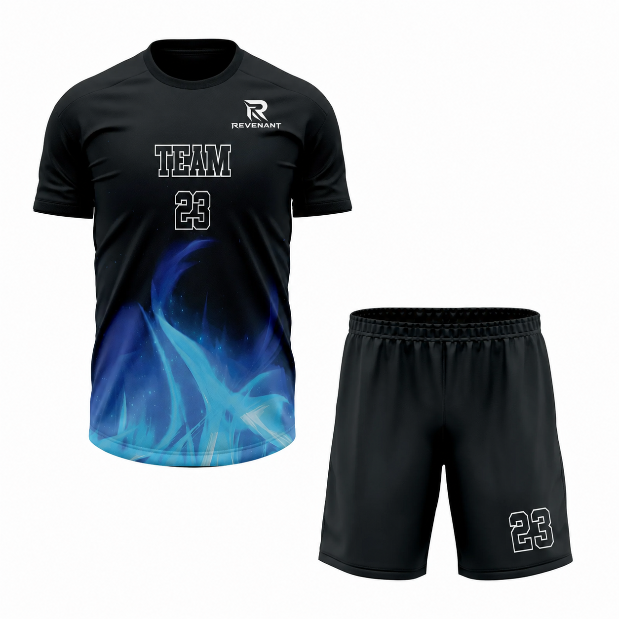98 Custom Black blue white Sublimation Tennis Uniform - Image 1
